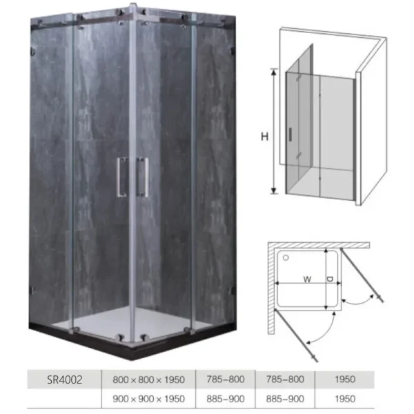 Tuš kabina Hydrofit ROYA nano glass