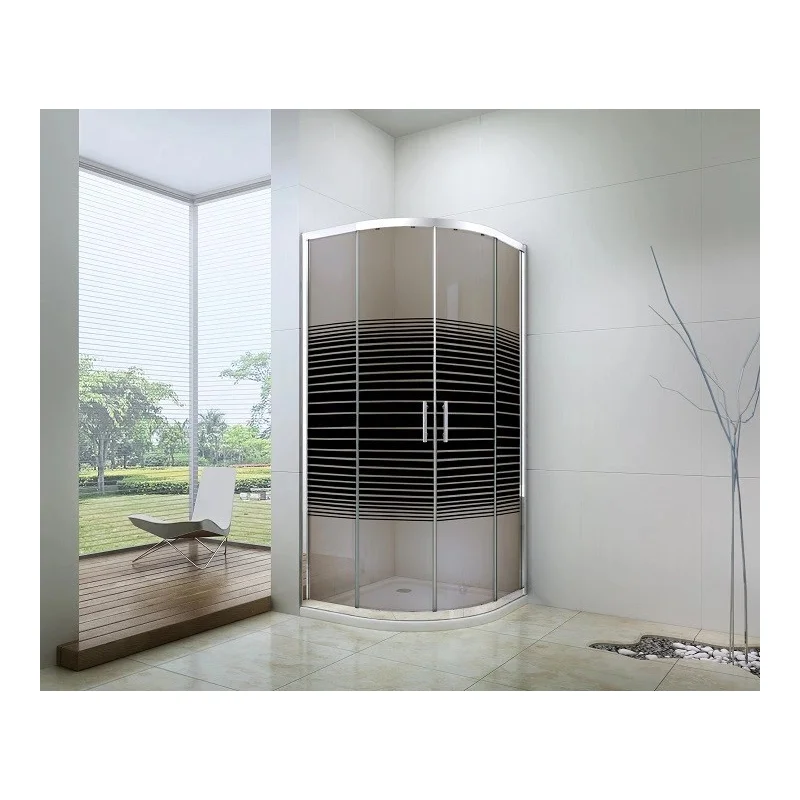 Tuš kabina 6012 R90 braon/crne pruge