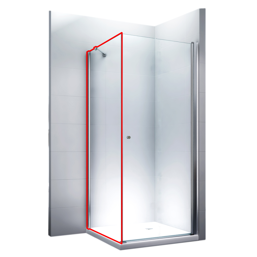 Tuš paravan EX217 fiksni 80x194,80/6mm nano easy clean - Image 3